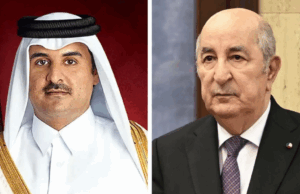 رئيس الجمهورية يجري مكالمة هاتفية مع أمير دولة قطر الشقيقة