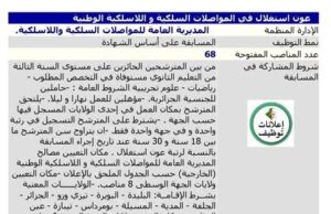 إعلان عن مسابقات توظيف بالمديرية العامة للمواصلات السلكية واللاسلكية الوطنية (128 منصبًا)